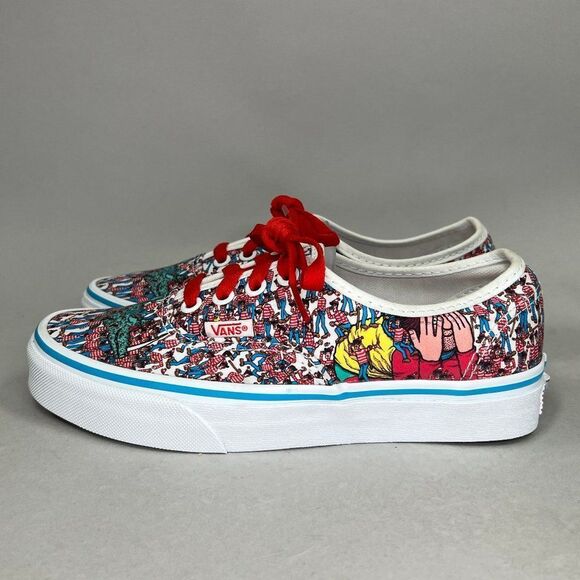 Vans Classic Authentic Shoes Women's 5.5 Wheres Waldo Land Of Waldos Sneakers - Picture 4 of 11